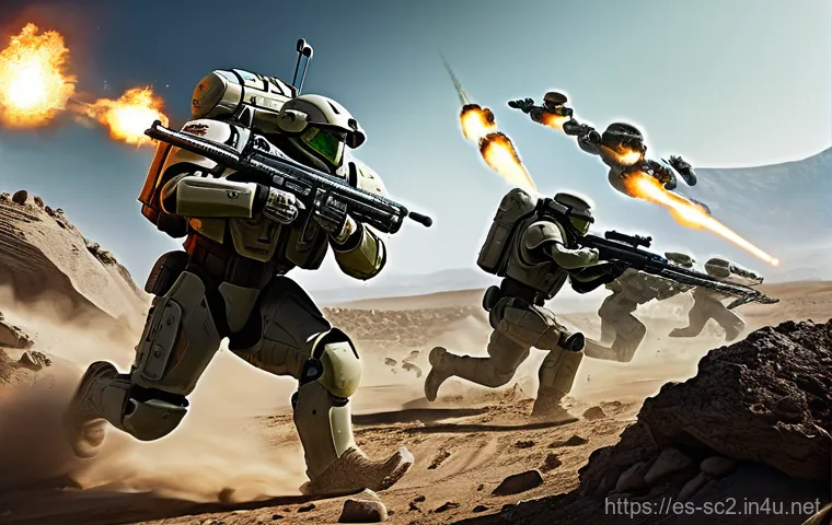 스타크래프트2 테란 공략 - **"Terran Commander's Strategic Dawn"** A highly detailed, cinematic wide shot from a slightly e...